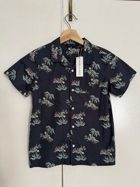 Janie and Jack Boys Tropical Button Up Shirt Size 8 NWT Preppy Vacation